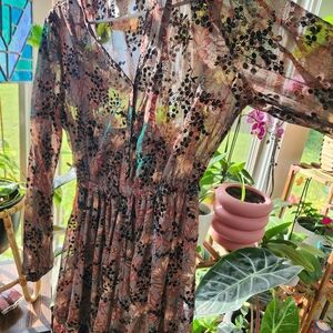 Knox Rose Double Layer Ruffle Floral Dress